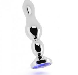 RICH R4 SILVER PLUG ANAL METAL PURPLE SAPHIRE 12CM