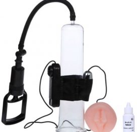 BOMBA DE ERECCION CON TIRADOR DE DEDO Y VIBRACIÓN