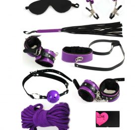 SET 8 PIEZAS MORADO FETISH