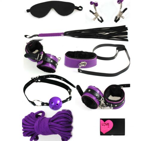 SET 8 PIEZAS MORADO FETISH