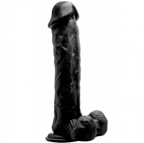 REAL ROCK 020 DILDO 100% REALISTICO NEGRO 29.5 CM (23.5 CM INS)