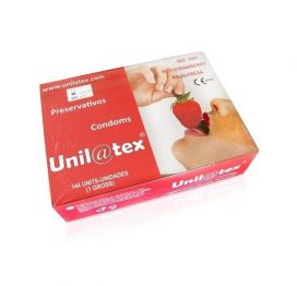 UNILATEX PRESERVATIVOS ROJOS/FRESA 144 UDS