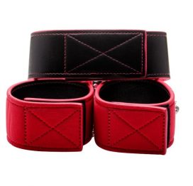 COLLAR Y ESPOSAS REVERSIBLES - ROJO