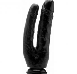 REAL ROCK DOUBLE COCK NEGRO / ANAL 17.5 VAGINAL 15CM