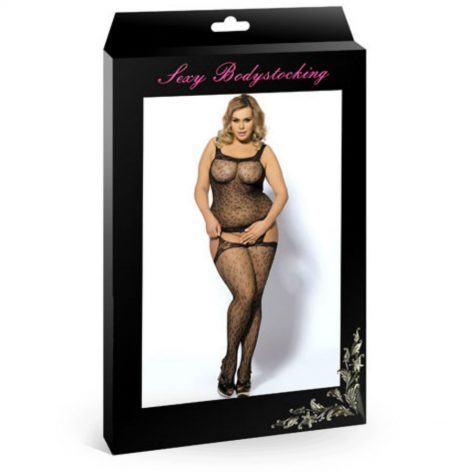 QUEEN BODYSTOCKING TALLA GRANDE NEGRO XL