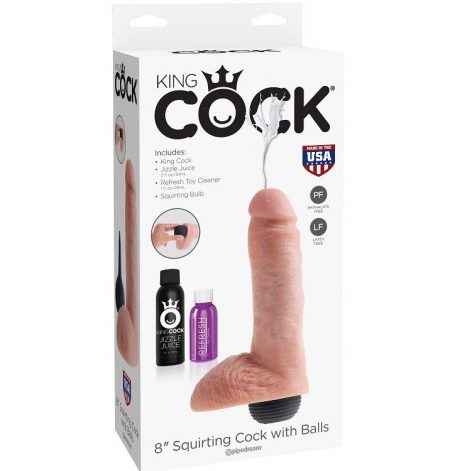 KING COCK PENE REALISTICO EYACULADOR NATURAL 20.32CM - Imagen 2