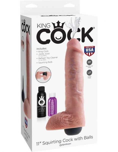 KING COCK PENE REALISTICO EYACULADOR NATURAL 27.94CM - Imagen 2